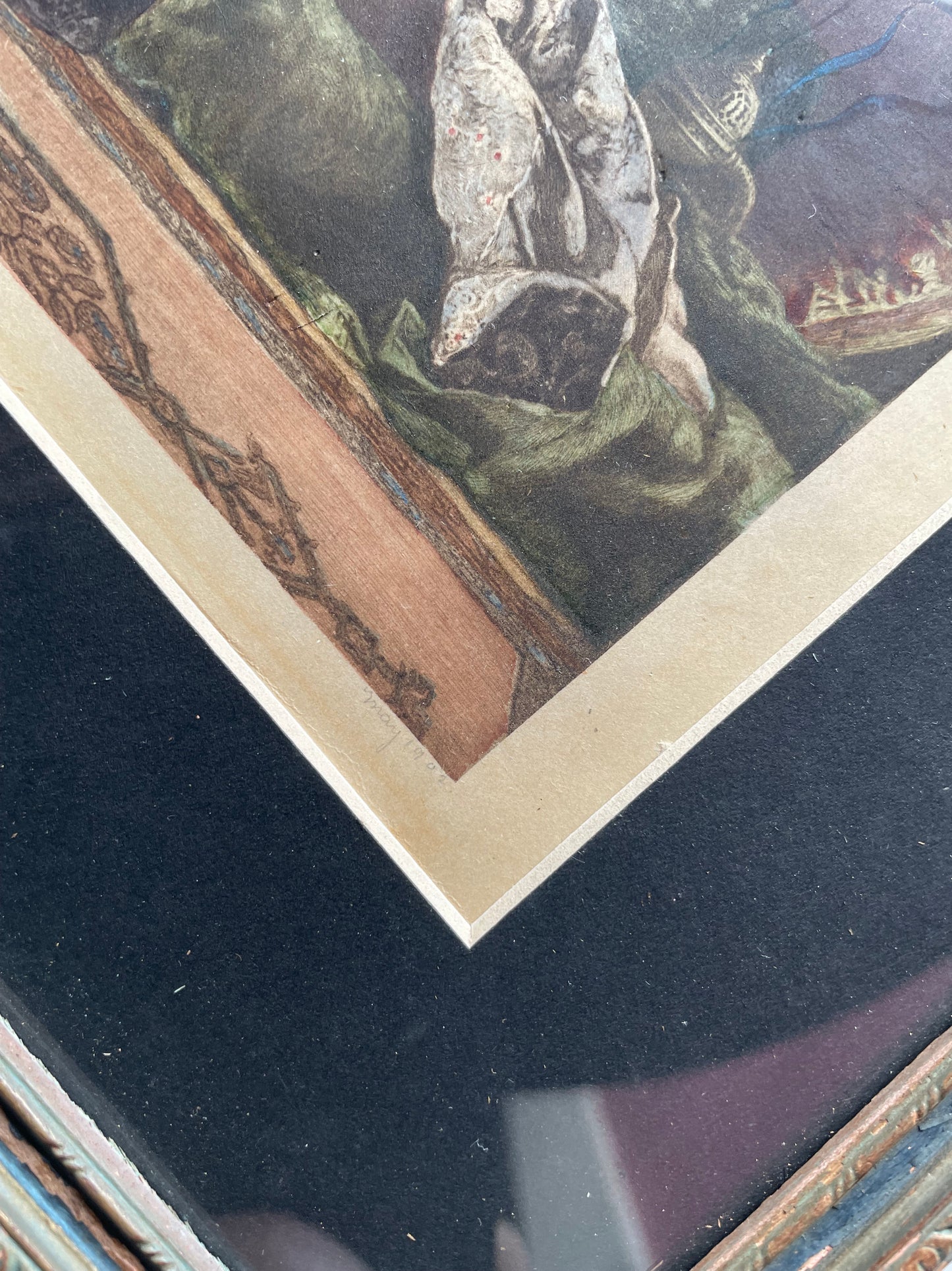 Reclining Odalisque | Hand Colored Photogravure | 1902