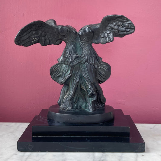 Two Nikes | Double Victory of Samothrace | Vintage Resin Sculpture after Salvador Dalí