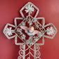 Antique French Beaded Cemetery Cross