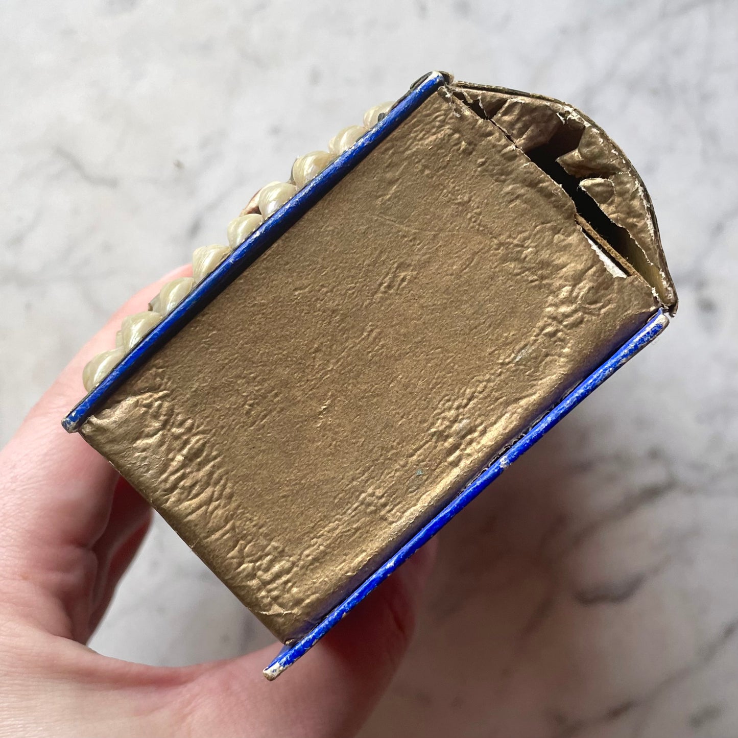 Victorian Book Shaped Shell Work Box