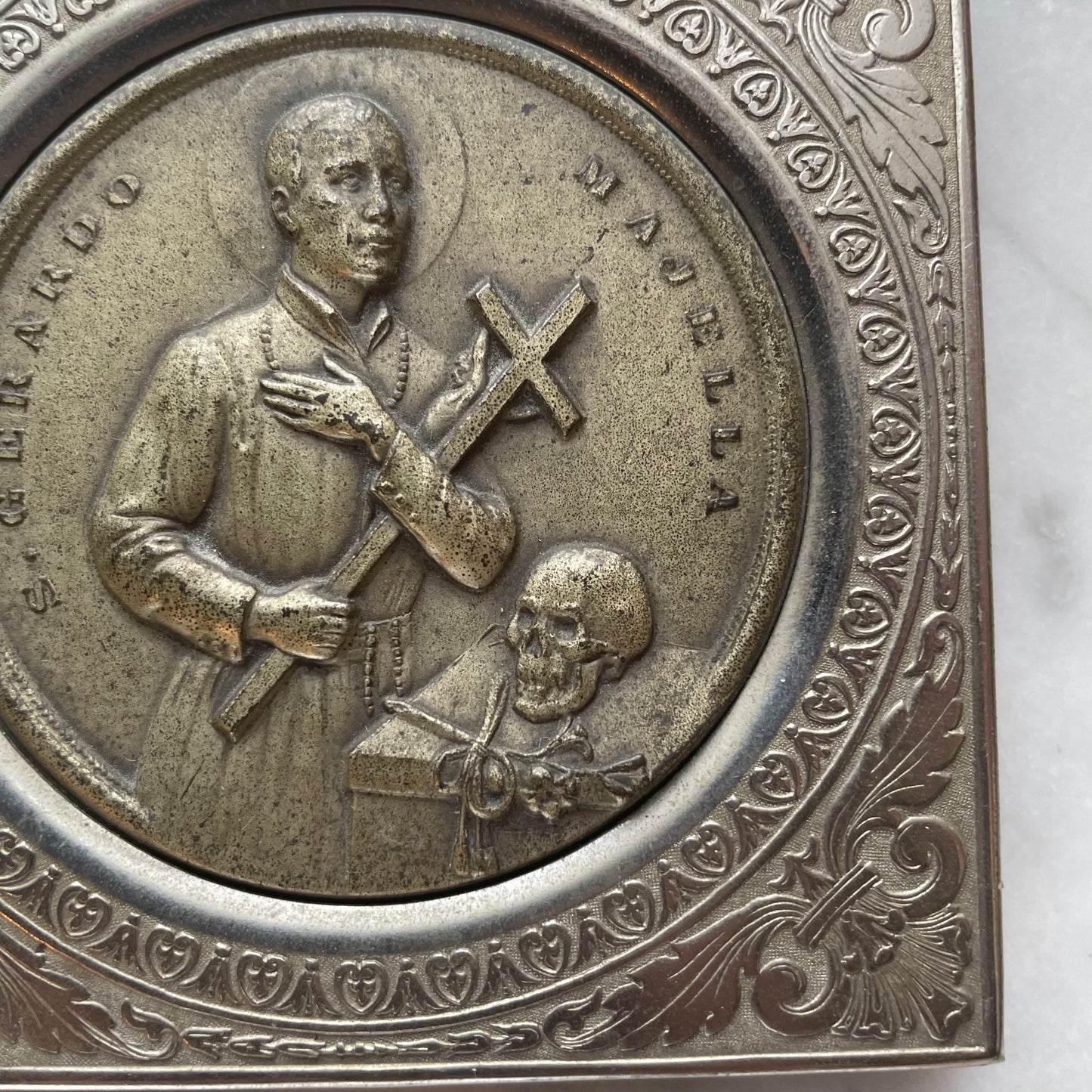 Antique Saint Gerardo Pocket Shrine