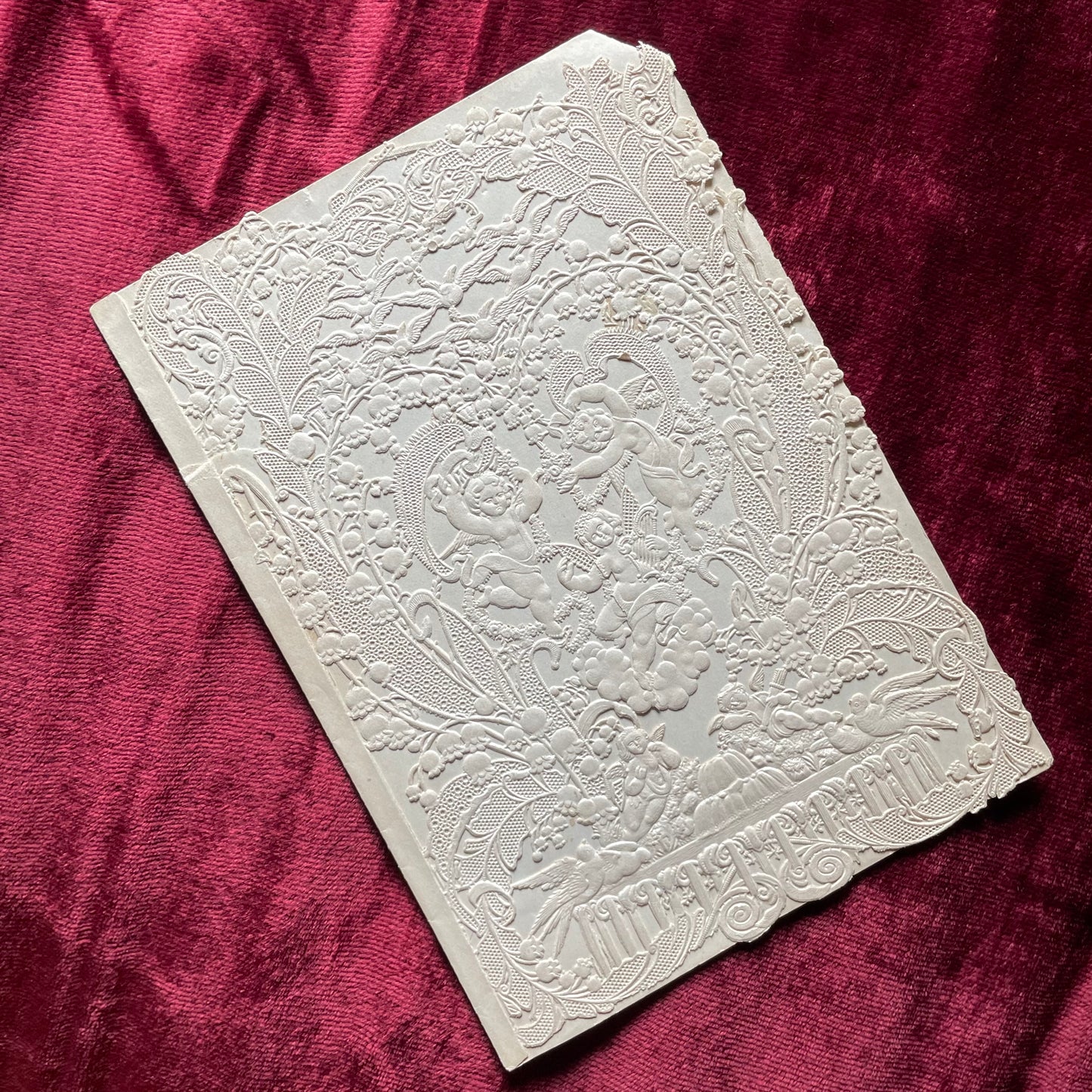 Victorian Lace Paper Valentine | Wood