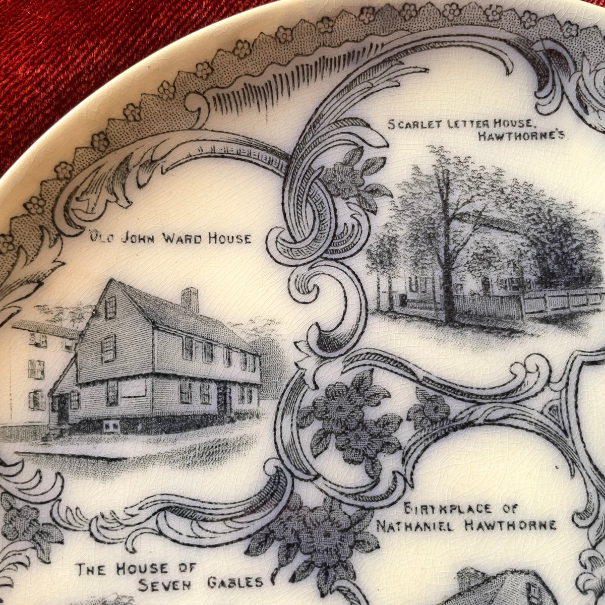 Antique Salem, MA Souvenir Transferware Plate