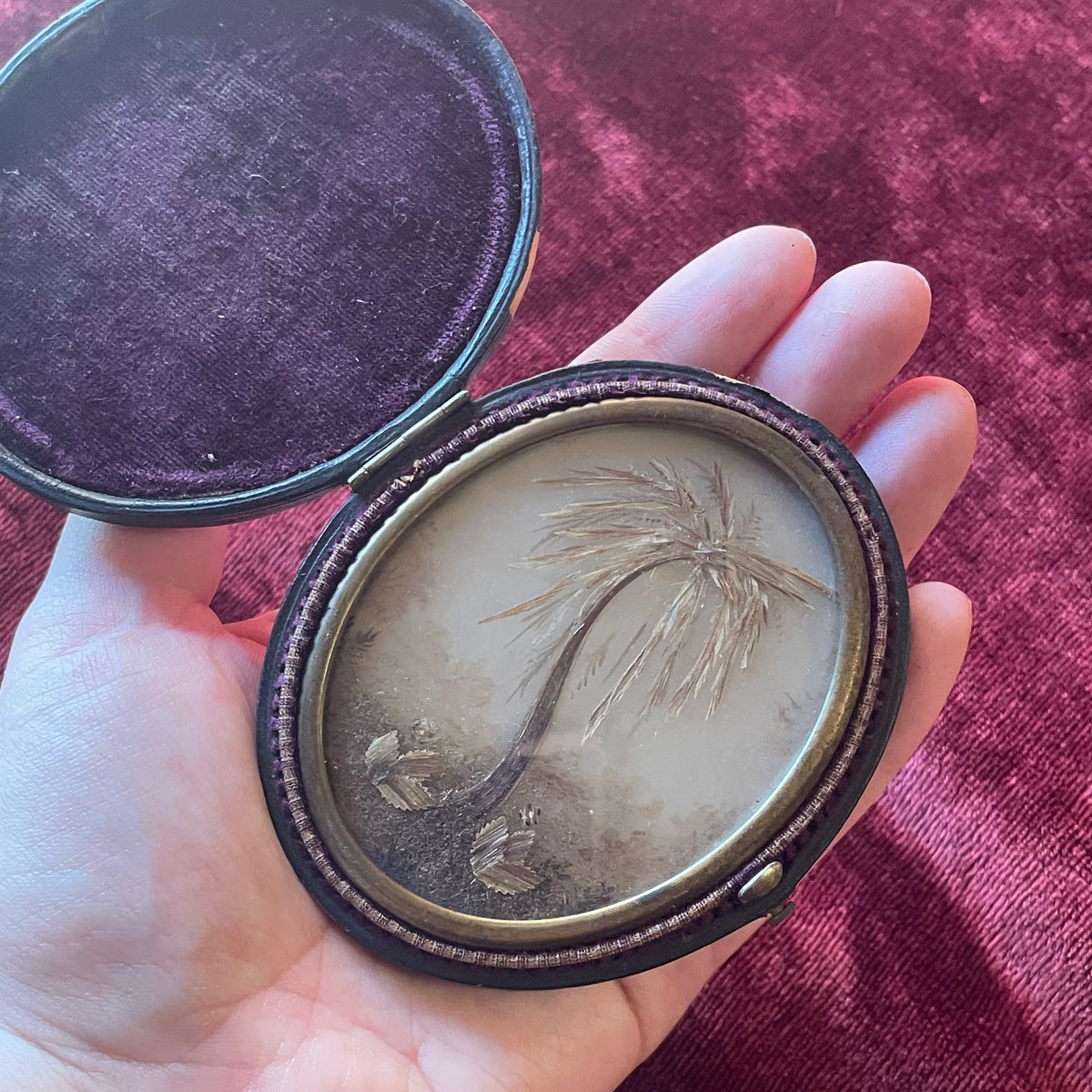 Victorian Hair Willow Memorial Palette Work