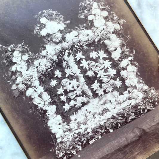 Victorian Mourning Flowers Cabinet Card | Gates of Heaven