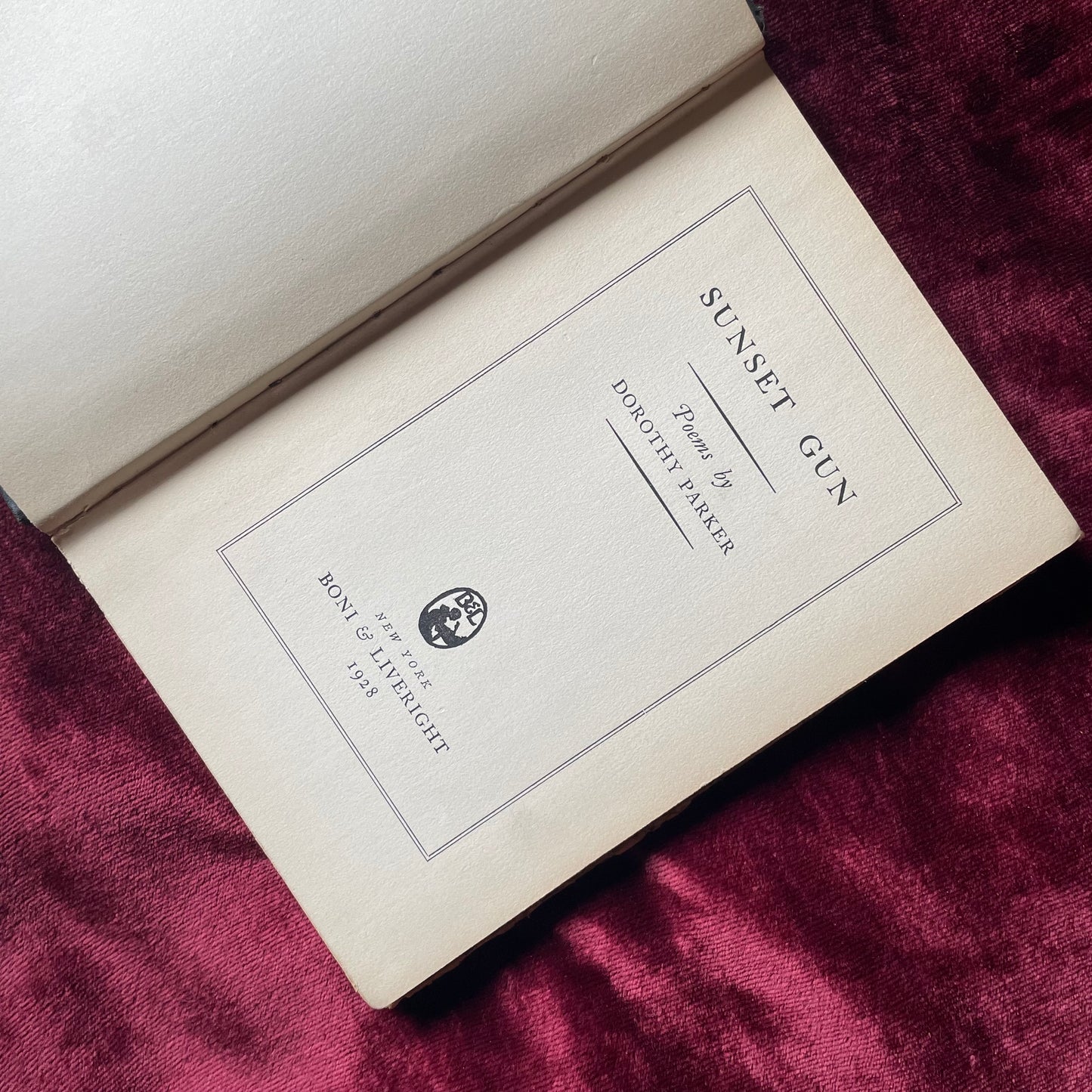 Sunset Gun | Dorothy Parker | 1928