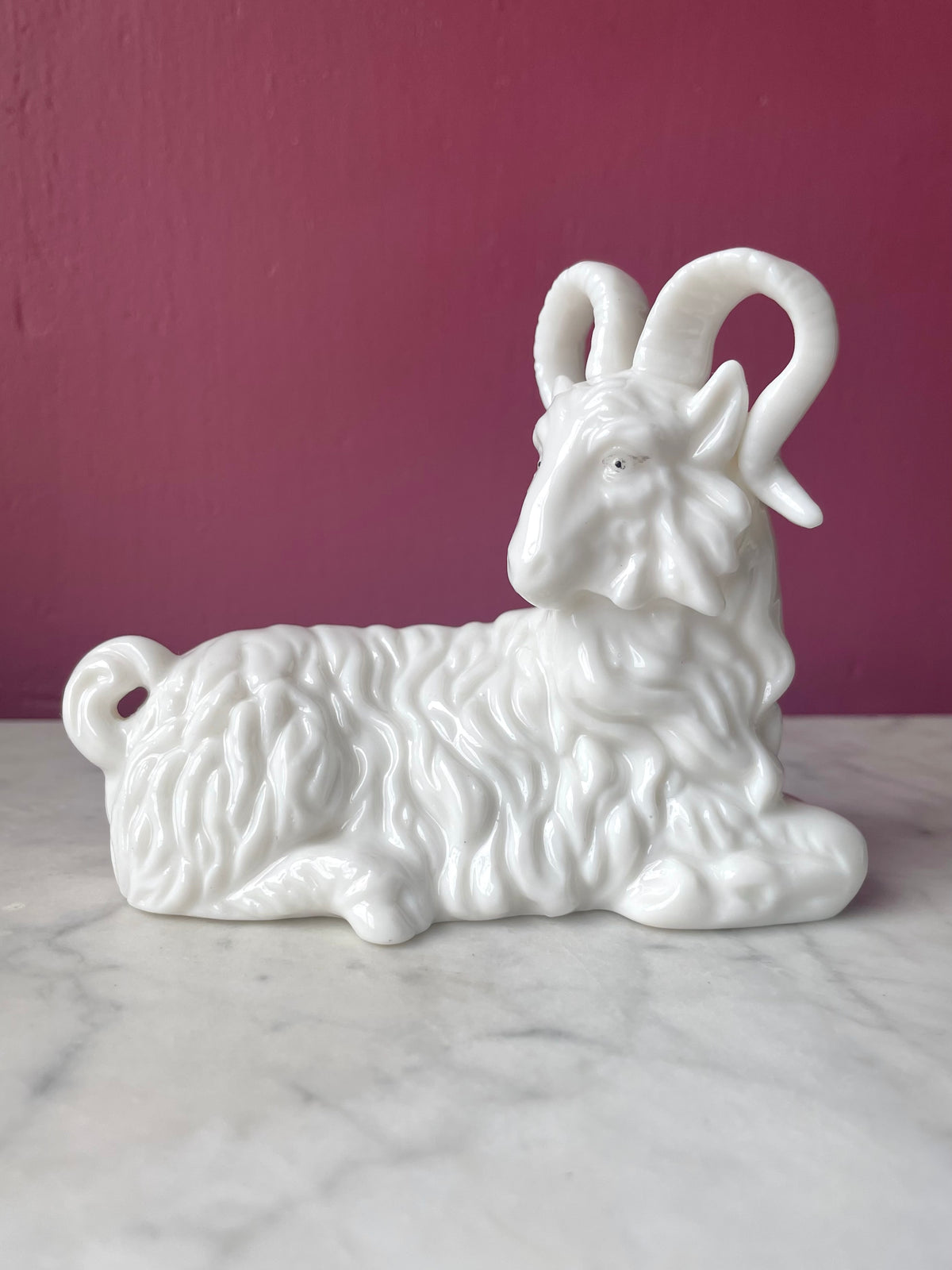 Vintage Milk Glass Goat