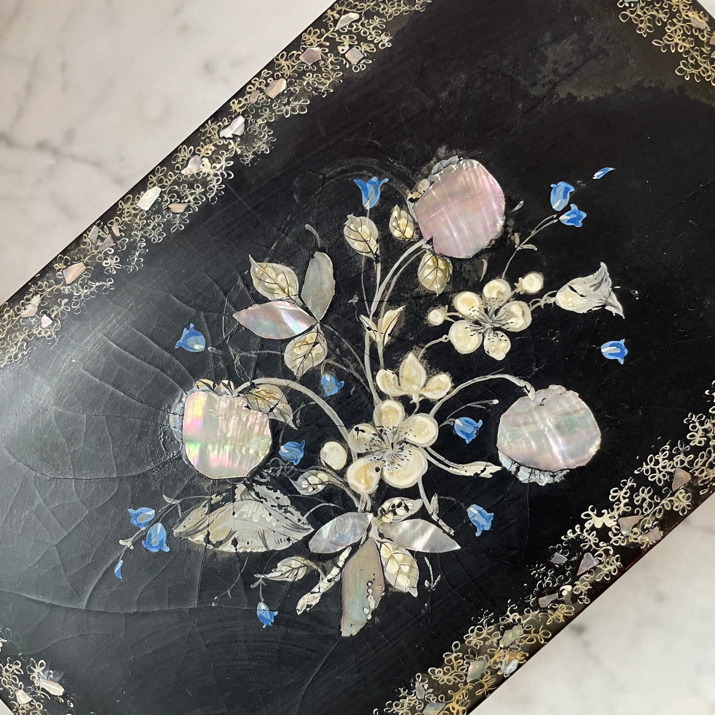 Victorian Mother of Pearl Inlaid Tea Caddy