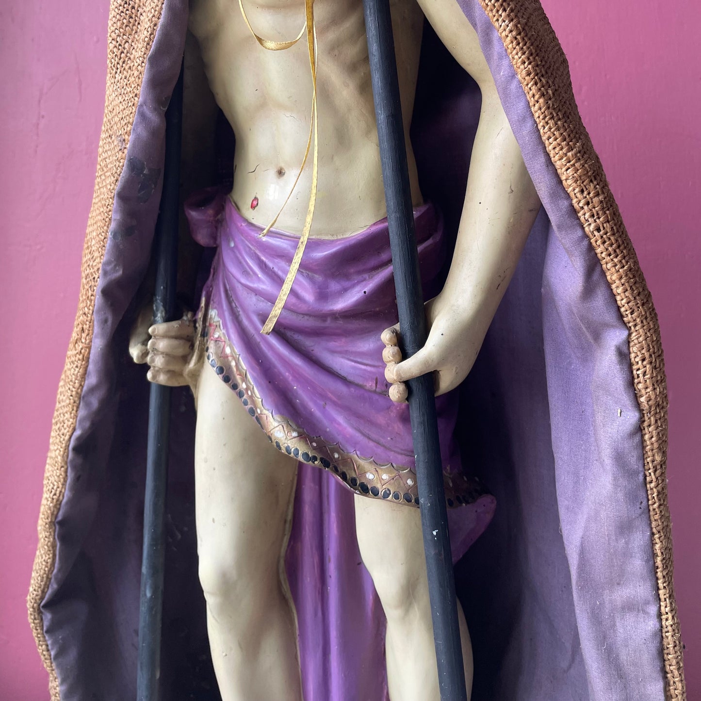 Antique Lazarus Santos Statue