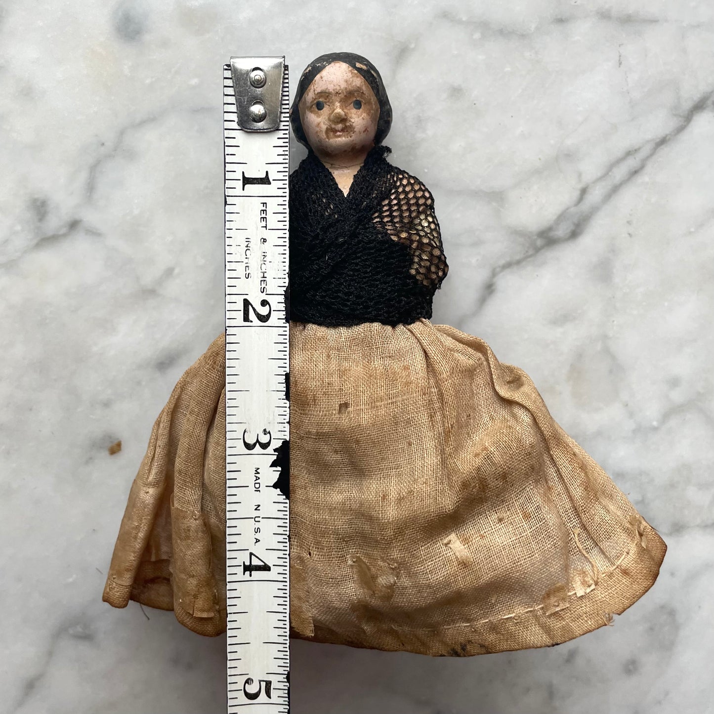 Victorian Milliner’s Model Doll on Wooden Base | 1849