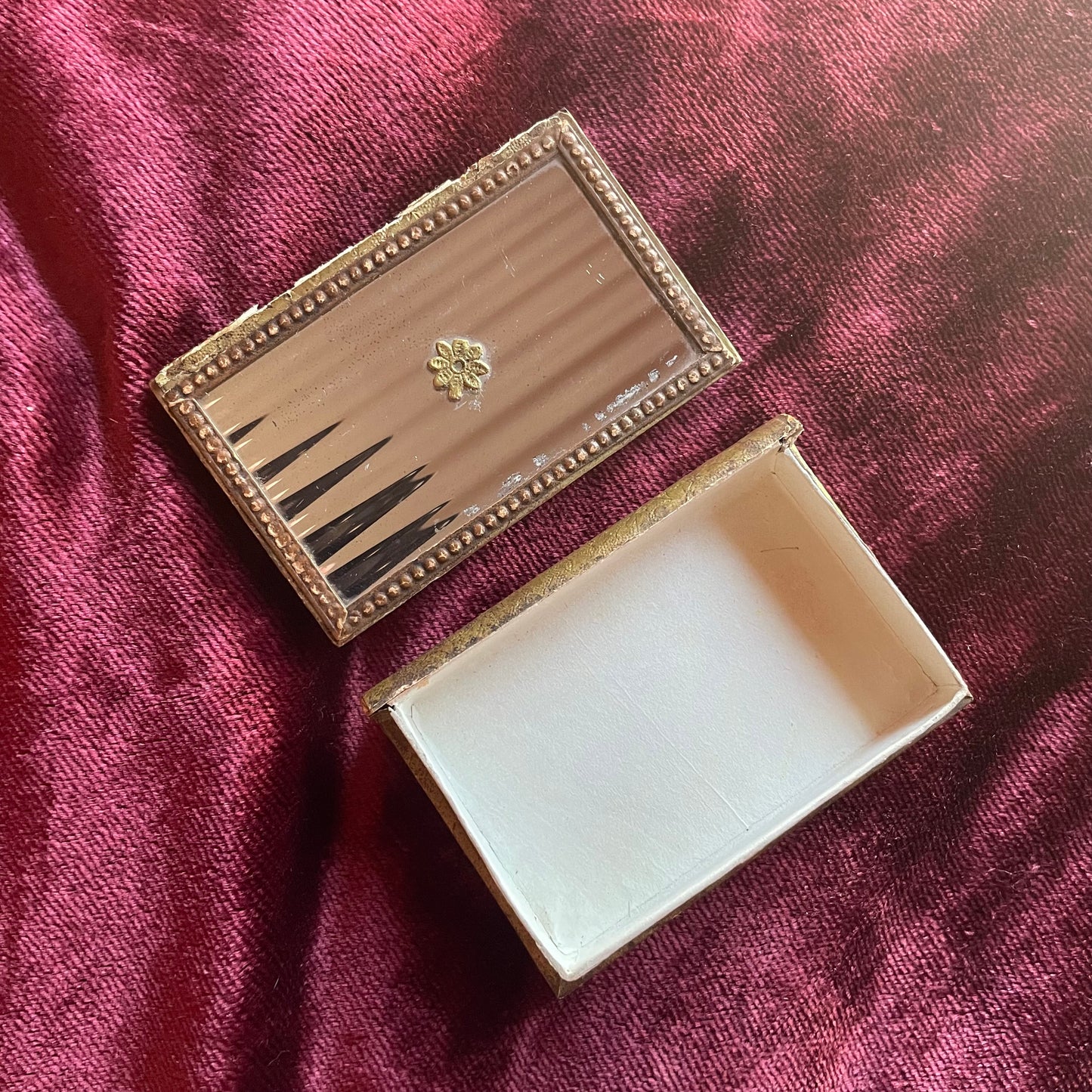 Early 19th Century Wavy Glass Book Shaped Box
