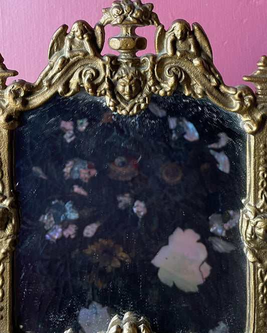 Victorian Revival Cupid Mirror | Iron Art Works