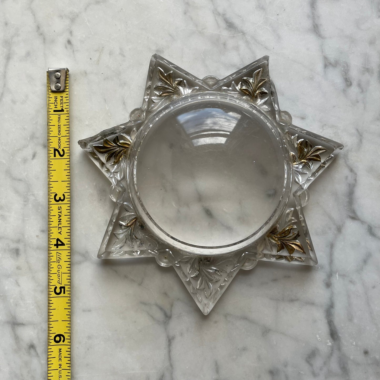 Antique Star Shaped Magnifying Paperweight