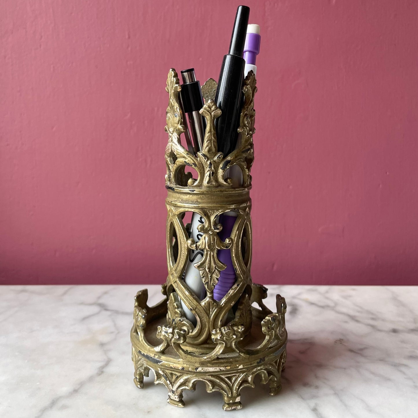 Cathedral Bud Vase | Makeup Brush or Pen Holder