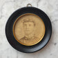 Victorian Navy Cadet Miniature Photo in Round Frame