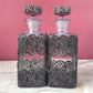 Antique Perfume Bottles with Metal Filigree