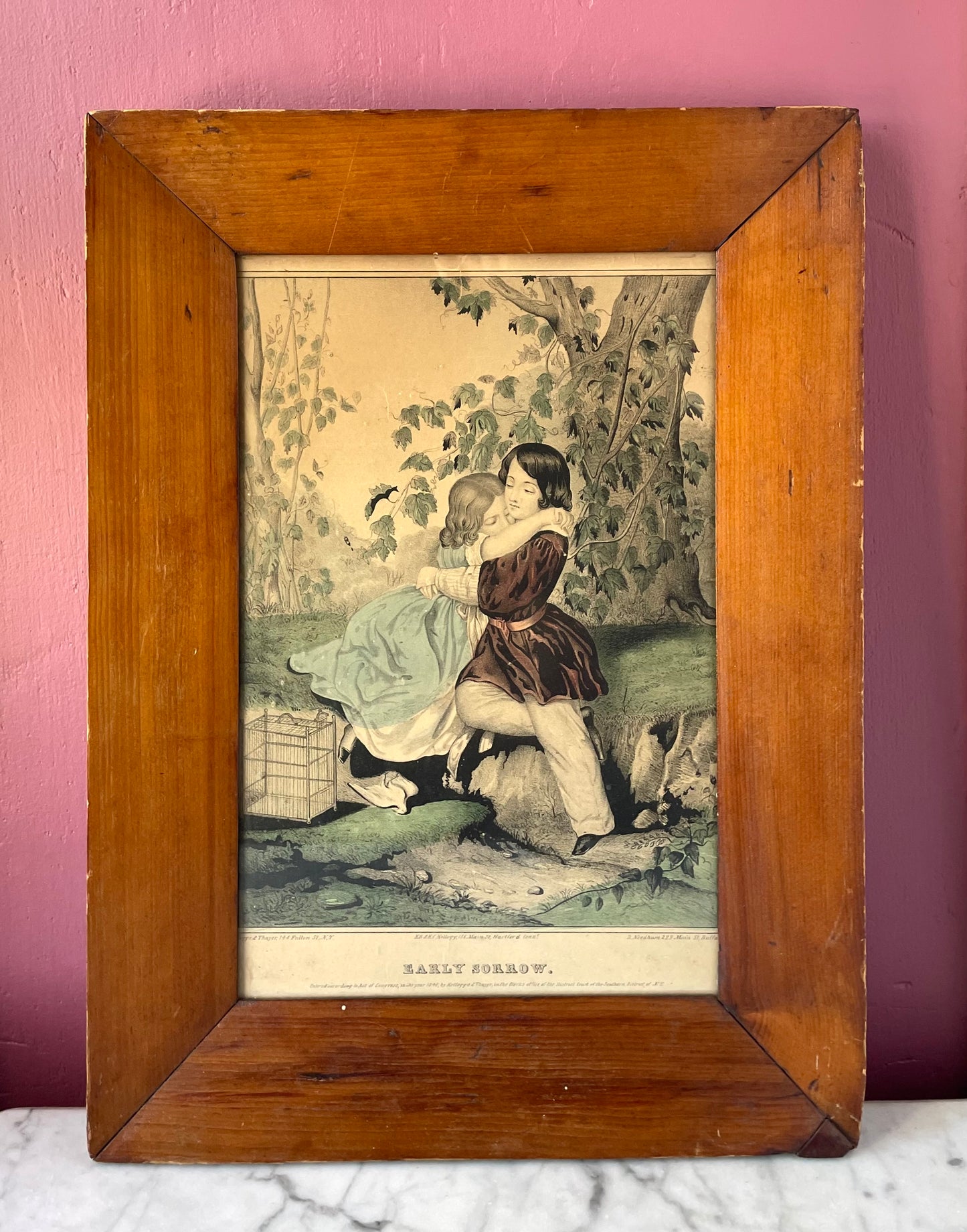 Early Sorrow | Victorian Mourning Print for a Pet Bird