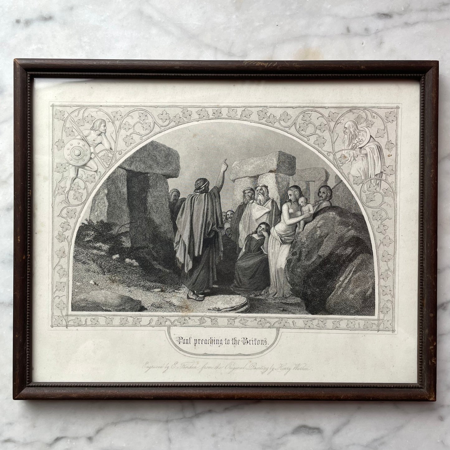 Pagan Fears | Paul Preaching to the Britons | Victorian Print