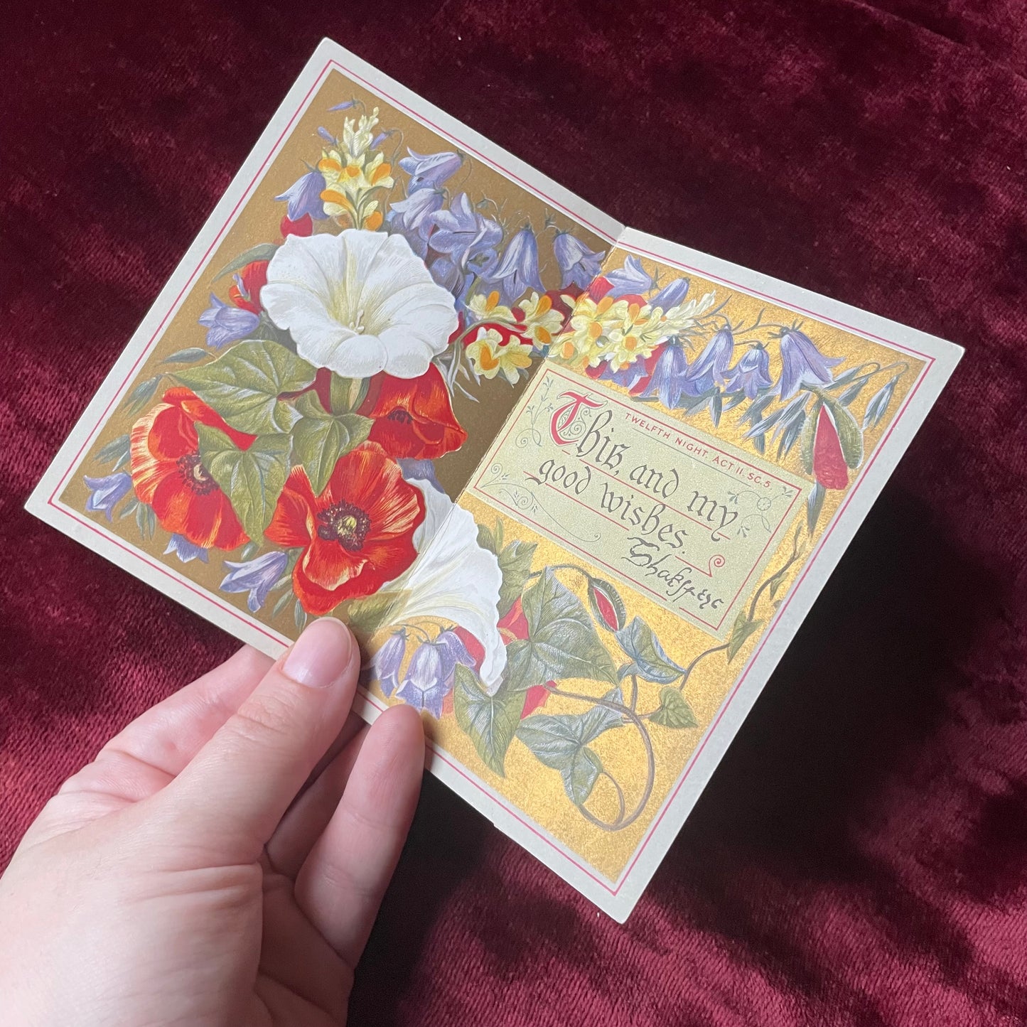 Shakespeare Greeting | Victorian Card | Marcus Ward & Co