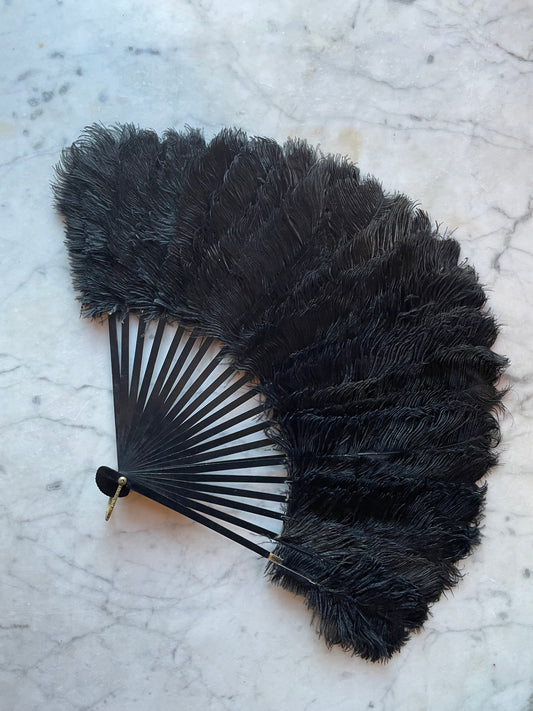 Antique Ostrich Feather Fan