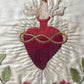 Antique Sacred Heart Embroidery on Silk