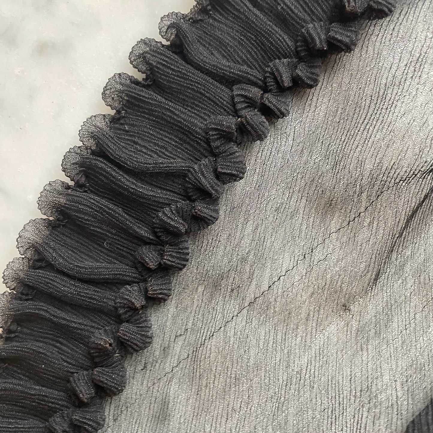 Victorian Mourning Veil | Silk Crepe