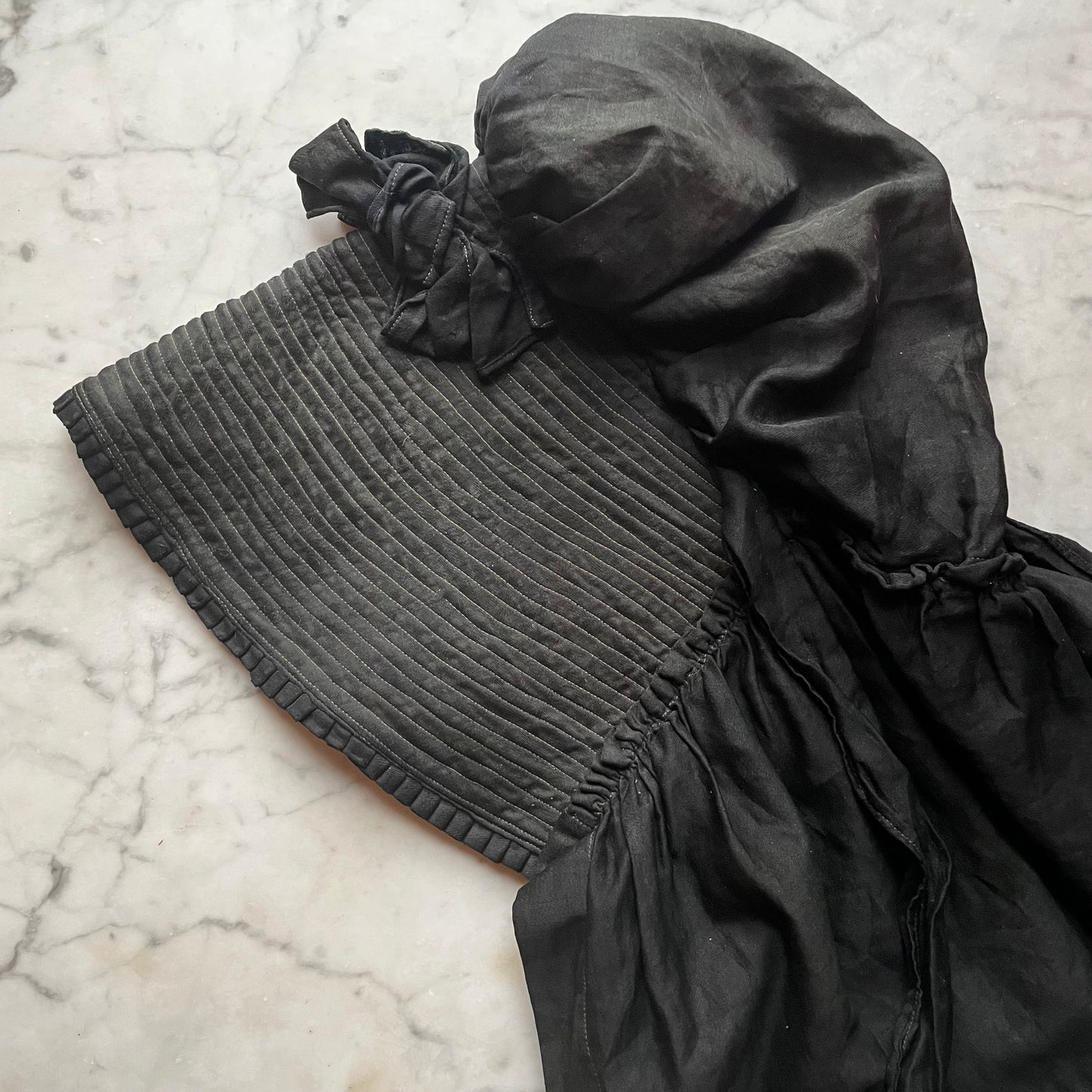 Black Victorian Mourning Bonnet