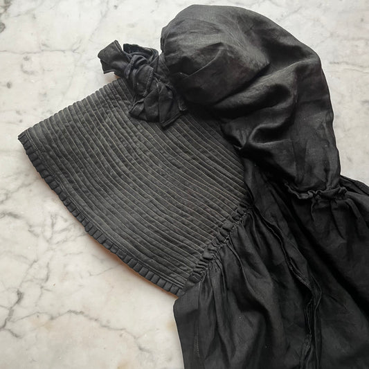 Black Victorian Mourning Bonnet