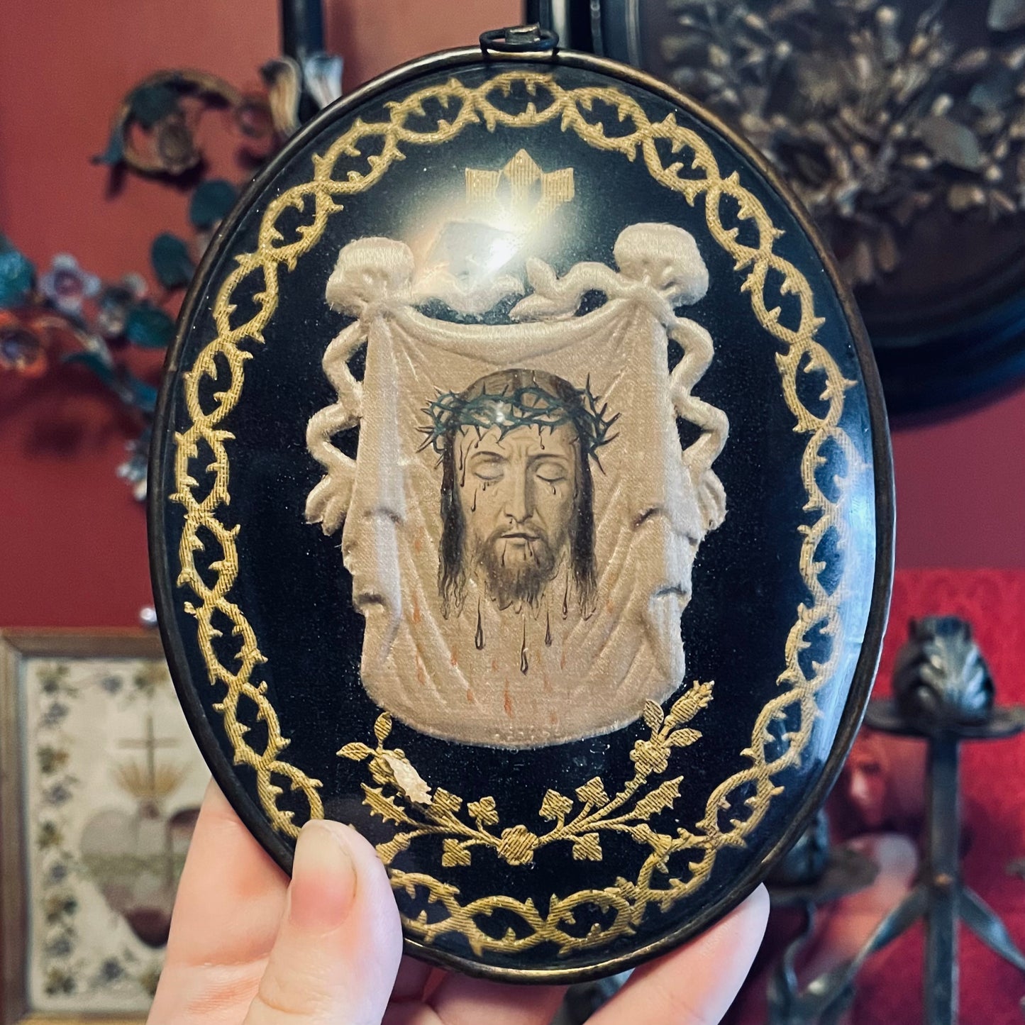 Veronica’s Veil under Domed Glass | Antique Cloister Work