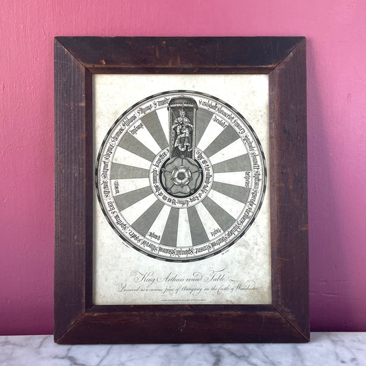 King Arthur’s Round Table | 1796 | Winchester Castle | Antique Engraving