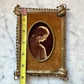 Victorian Mary Magdalene Photo in Velvet & Brass Frame