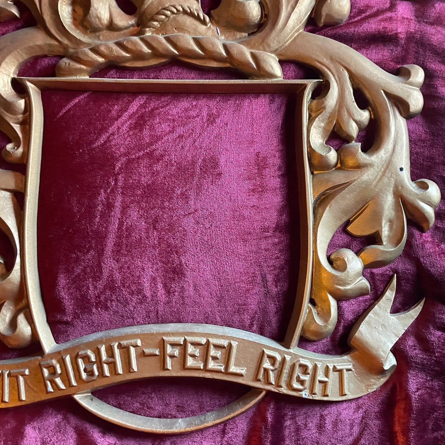 Antique Medieval Revival Sign | Fit Right, Feel Right