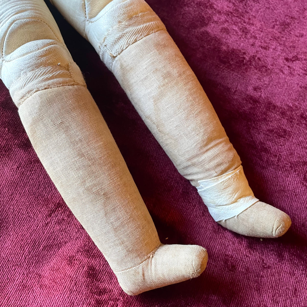 Antique Kid Leather Doll Body