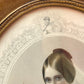 Victorian Hand Colored Print in Oval Frame