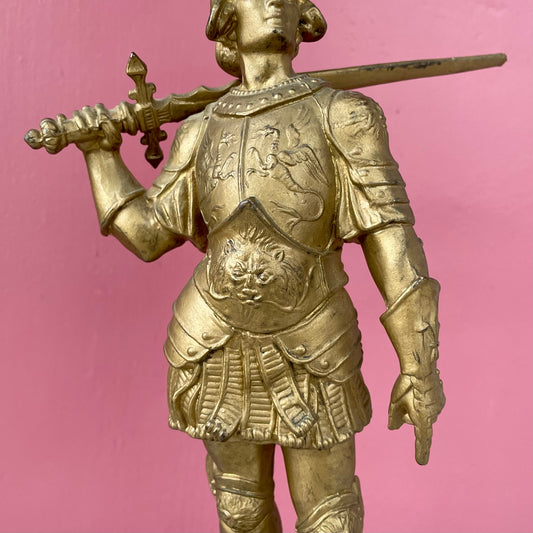Medieval Revival | Victorian Spelter Knight