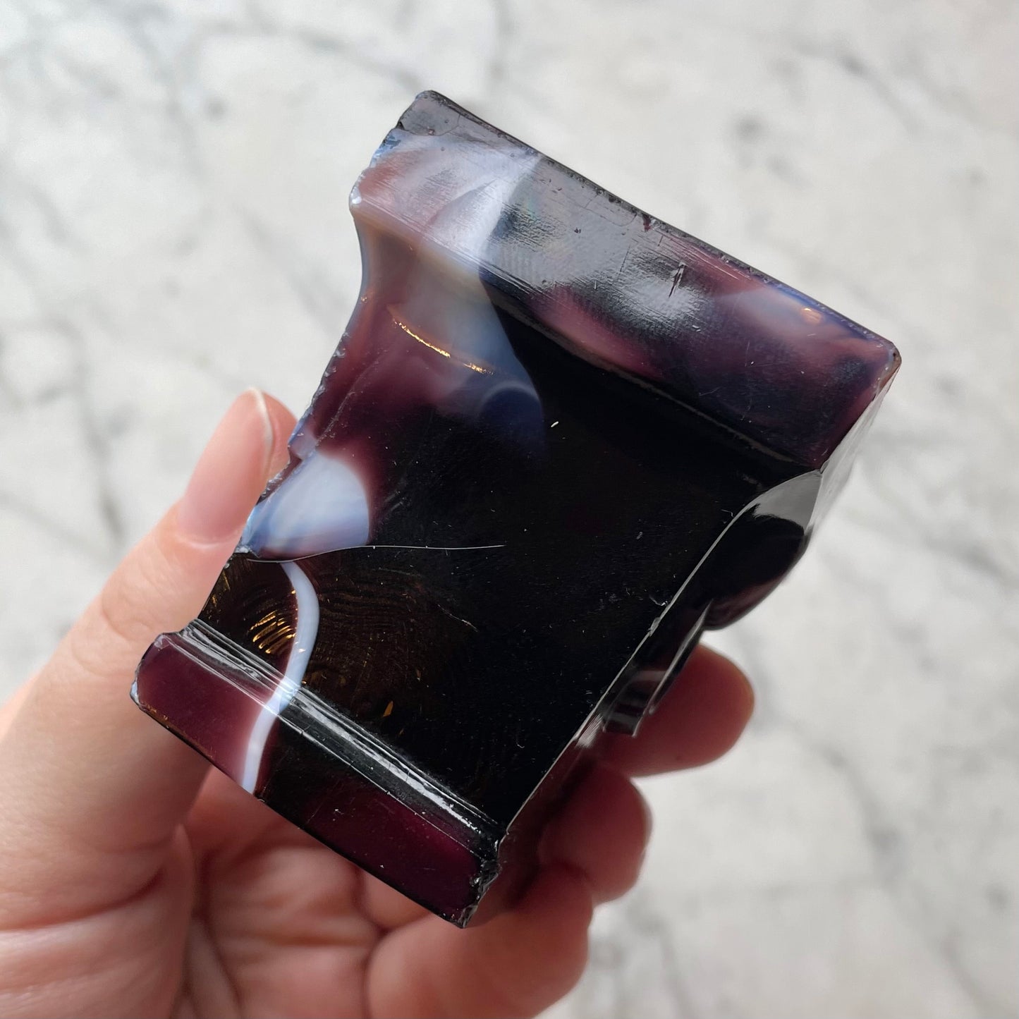 Victorian Slag Glass Toothpick Holder