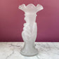 Antique Frosted Glass Hand Vase