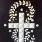 Victorian Lace Paper Cross on Velvet
