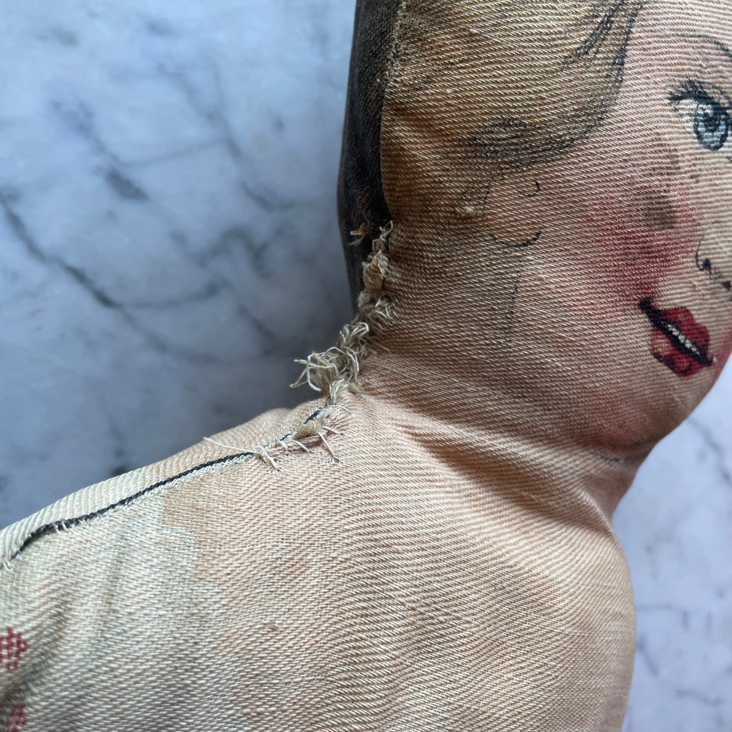 Antique Printed Fabric Doll