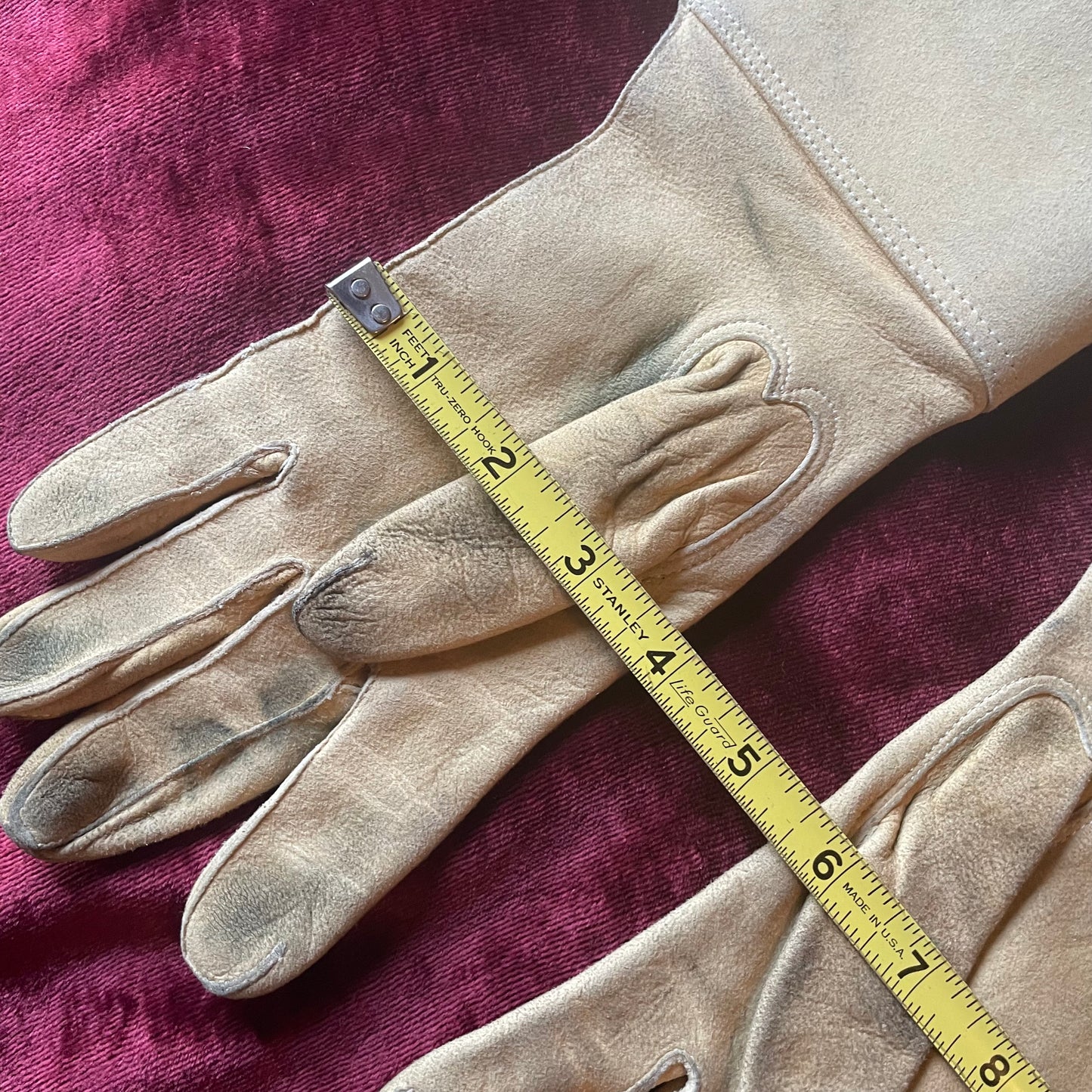 Antique Knights Templar Leather Gauntlets