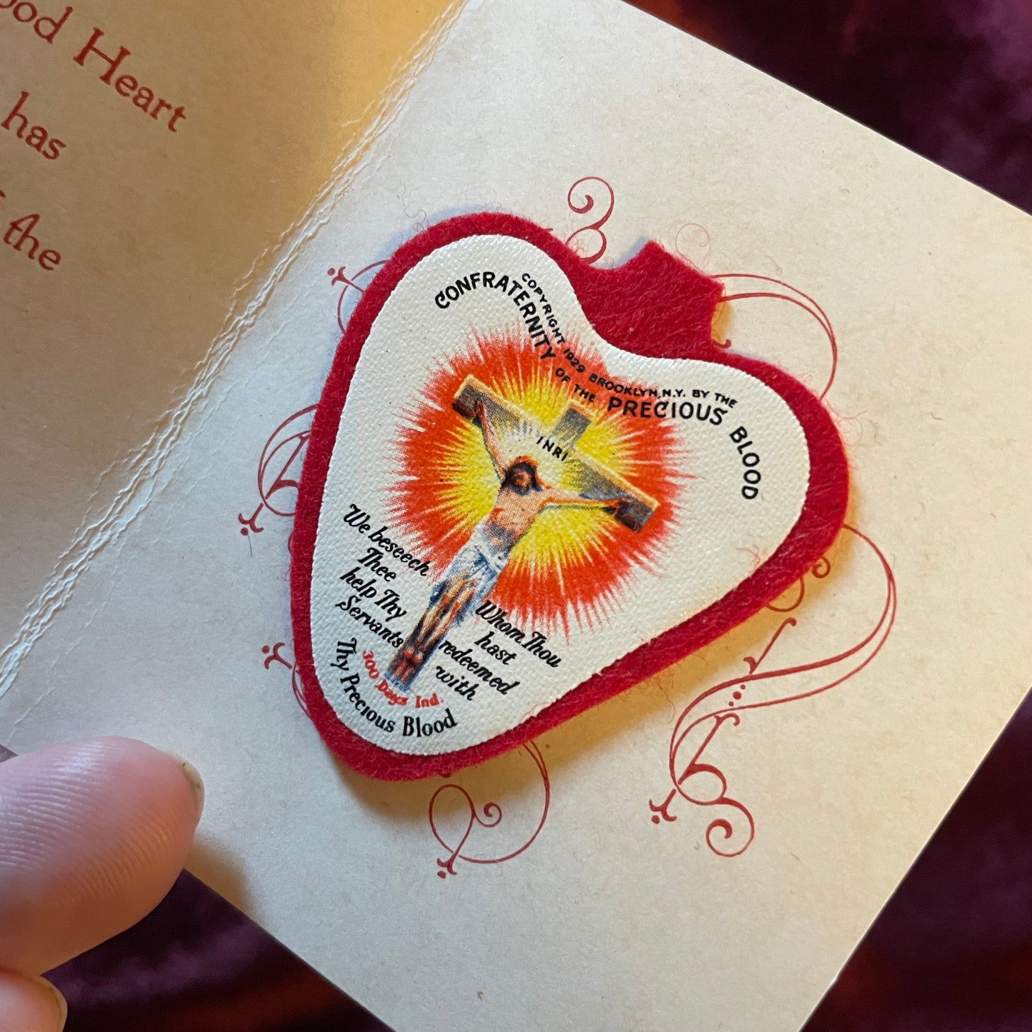 Vintage Blood Heart Pocket Reliquary