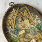 Victorian Madonna & Child Ex Voto | Cloth & Paper Collage under Glass