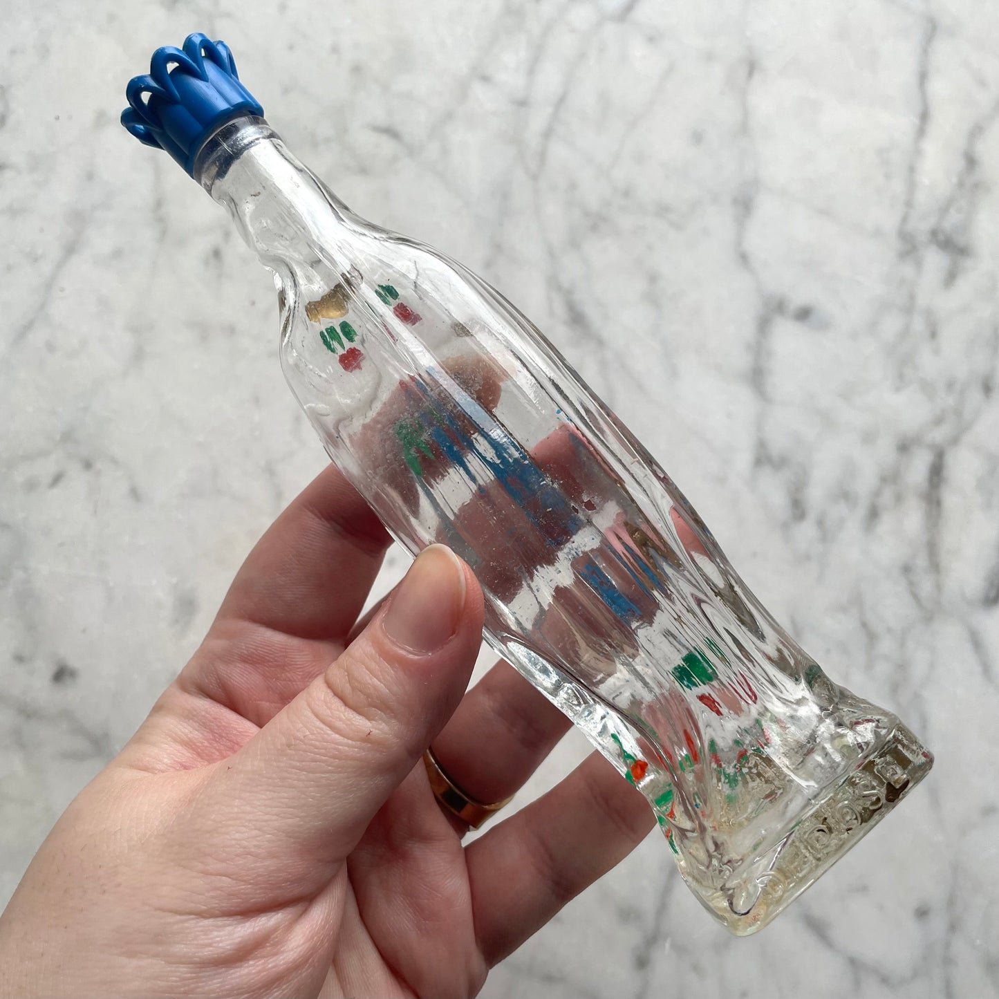 Vintage Notre Dame de Lourdes Holy Water Bottle