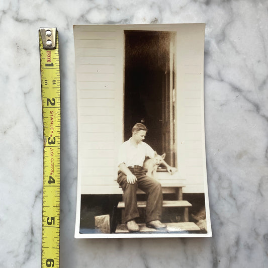 Man & Fox | Antique Photo