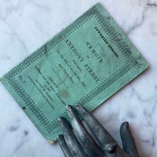 Memoir of Anthony Sterry | 1857 Mourning Chapbook