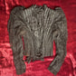 Victorian Black Lace and Watered Silk Top