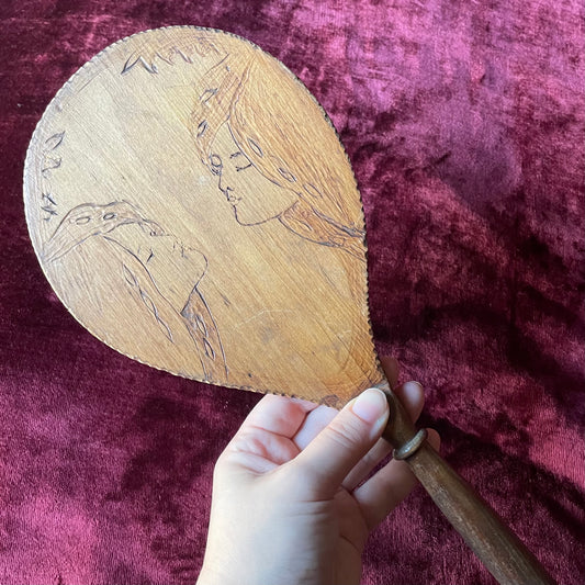 Edwardian Pyrography Face Screen
