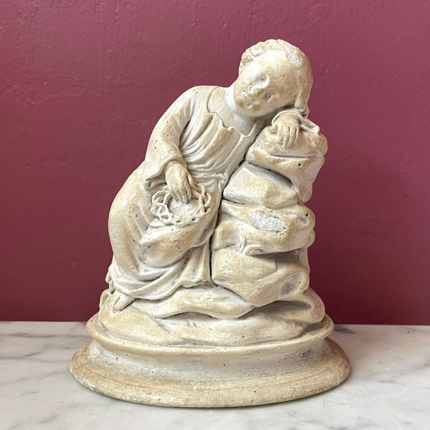 Infant St. John the Baptist | Antique Chalkware