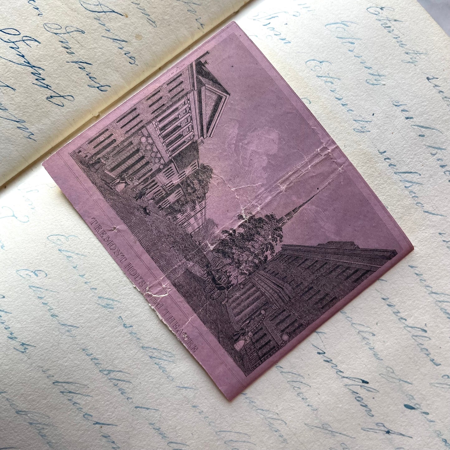 Antique Penmanship Album with Die Cuts | 1842