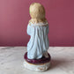 Victorian Praying Child Painted Bisque Figure